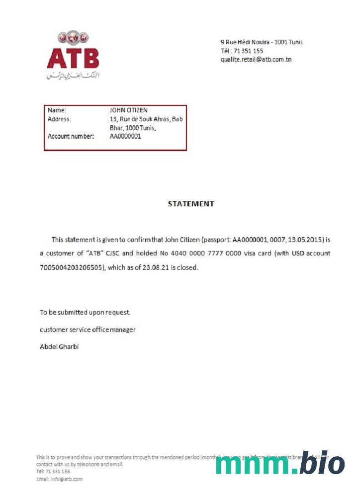 Tunezja ATB przykład zamknięcia odniesienia w formatach Word i PDF